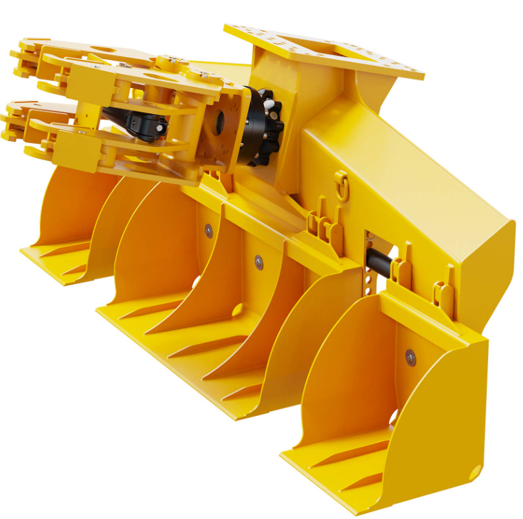 Two-shell excavation grab